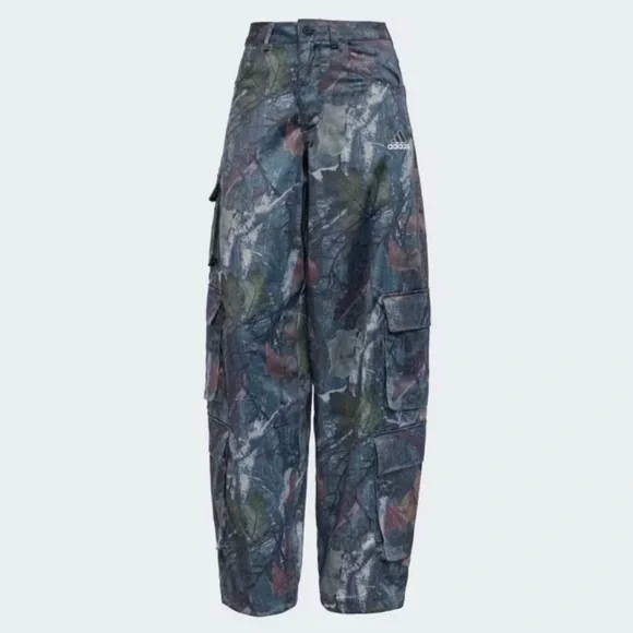 adidas Abstract Camo Cargo Pants in Blue and Green - Picture 1 of 8